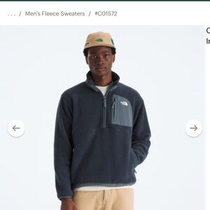 The North Face Men's Dark Gray Zip-Up Sweater